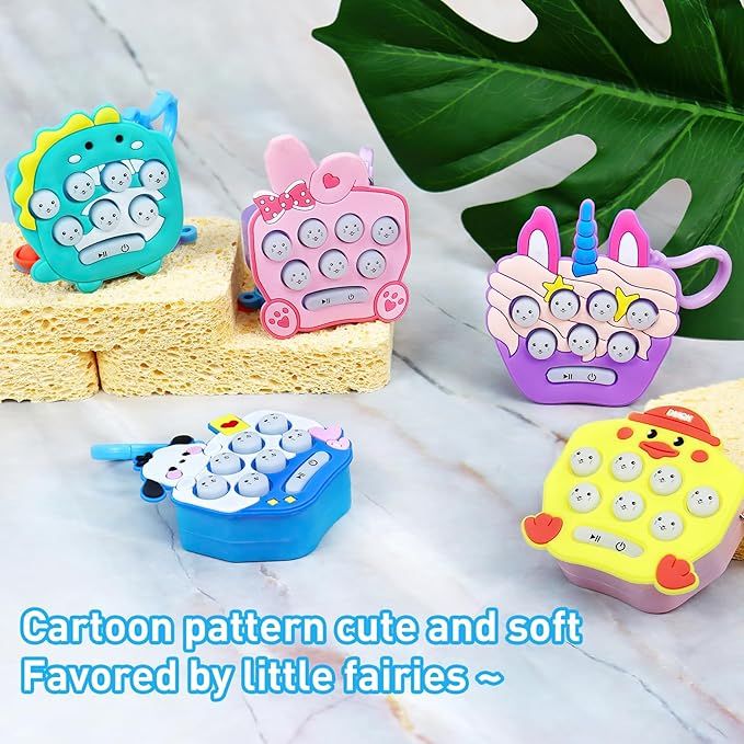 Mini Quick Push Electronic Fidget Toy – 2-in-1 Handheld Memory Game &amp; Keychain Charm for Kids and Adults