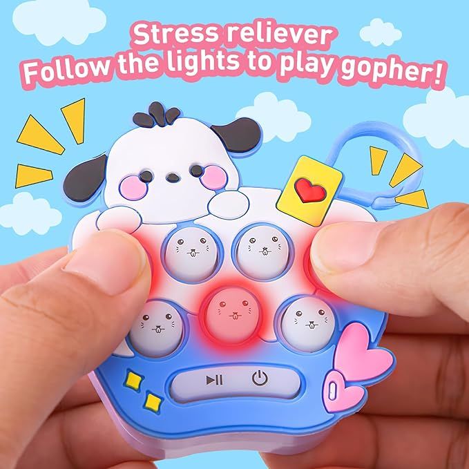 Mini Quick Push Electronic Fidget Toy – 2-in-1 Handheld Memory Game & Keychain Charm for Kids and Adults View Gallery - Pakistan