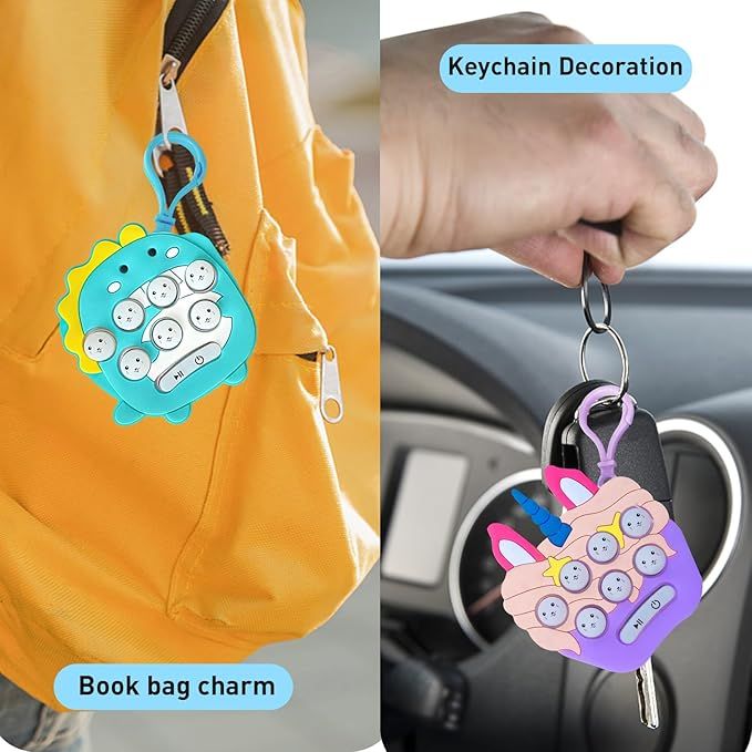 Mini Quick Push Electronic Fidget Toy – 2-in-1 Handheld Memory Game & Keychain Charm for Kids and Adults View Gallery - Pakistan