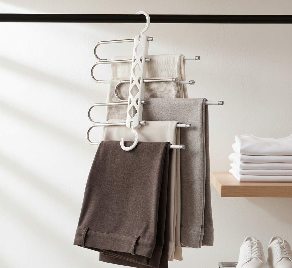 Multi-Tier Space-Saving Pants Hanger