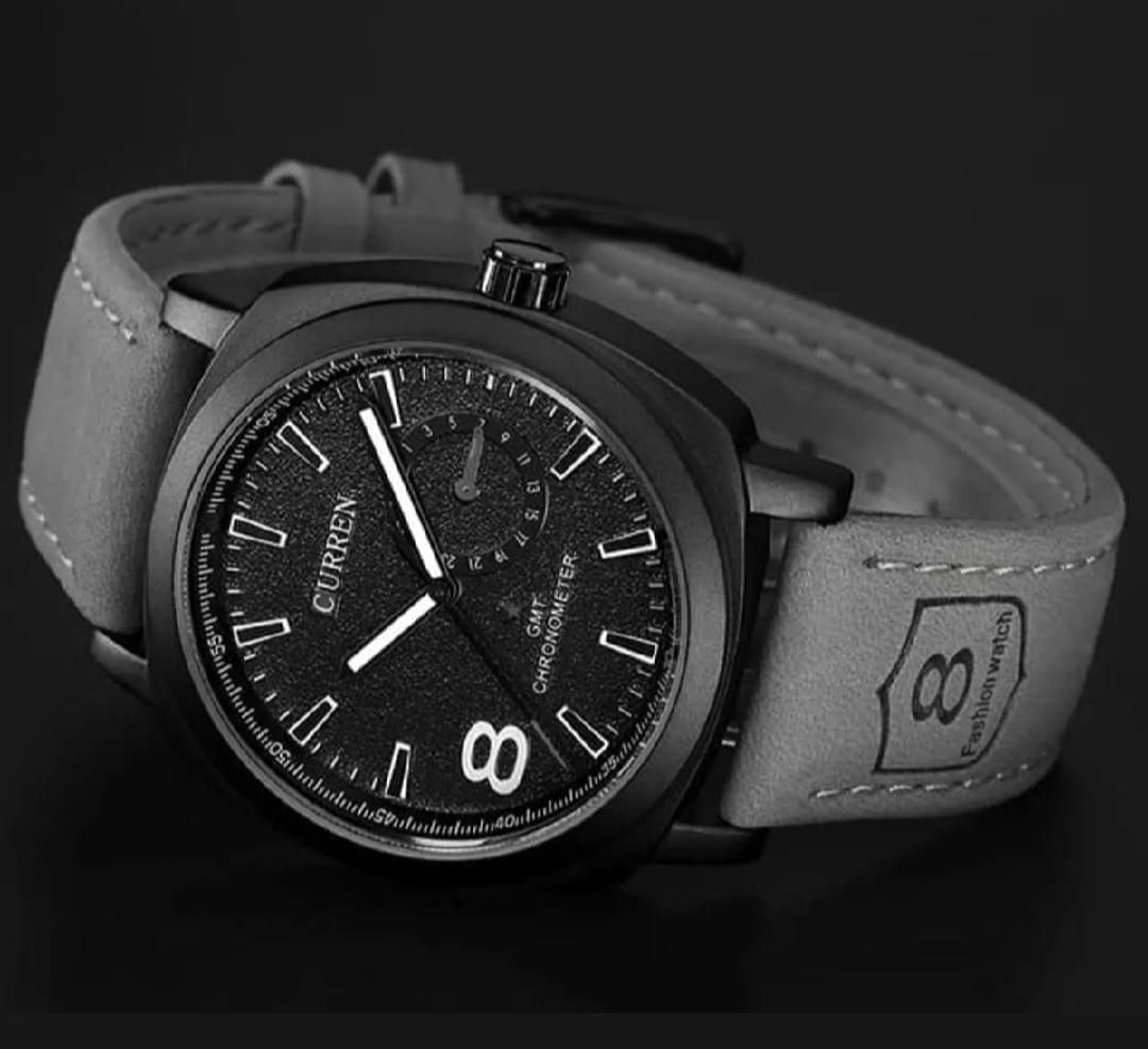 Men's Aviator-Inspired Textured Dial Watch