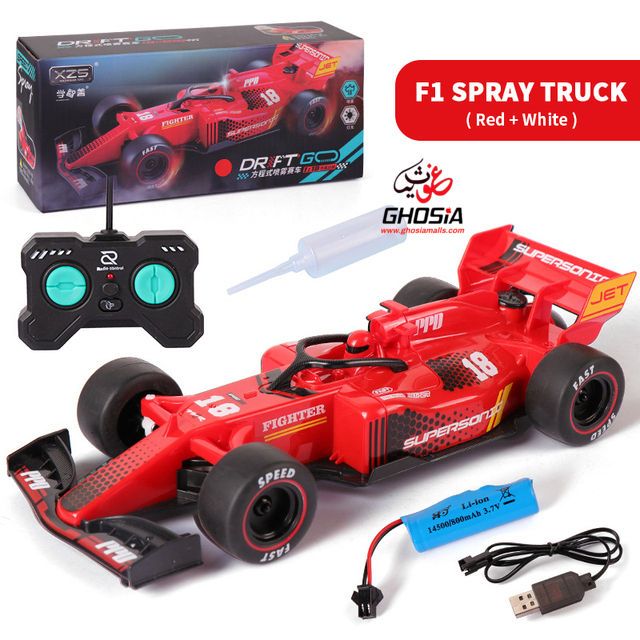 F1 Equation High-Speed RC Racing Car with Mist Spray Exhaust and LED Lights