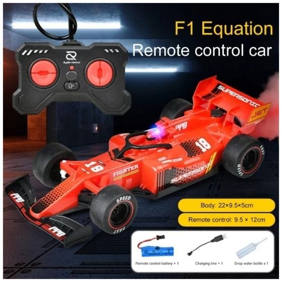 F1 Equation High-Speed RC Racing Car with Mist Spray Exhaust and LED Lights View Gallery - Pakistan