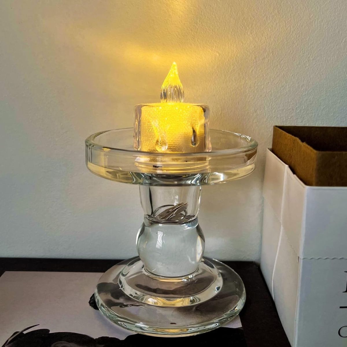 Flickering LED Flameless Tea Light Candles with Realistic Wax Drip (1 pcs) View Gallery - Pakistan