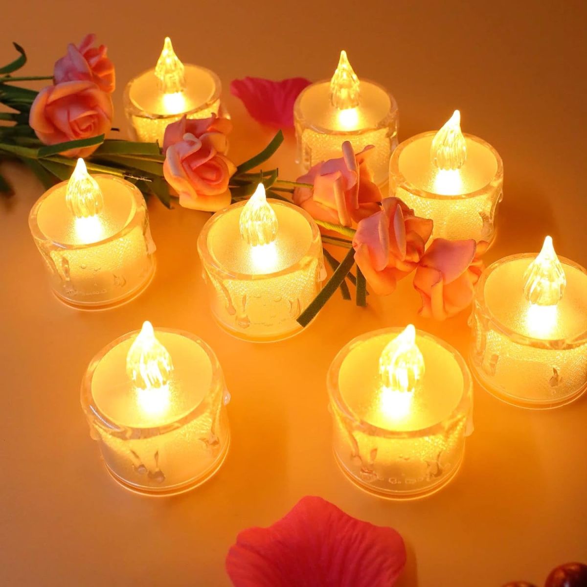 Flickering LED Flameless Tea Light Candles with Realistic Wax Drip (1 pcs) View Gallery - Pakistan