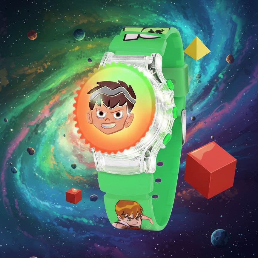 Omni-Glow Kids' Digital Adventure Watch – Multi-Color LED Light-Up Edition ( random colour ) View Gallery - Pakistan