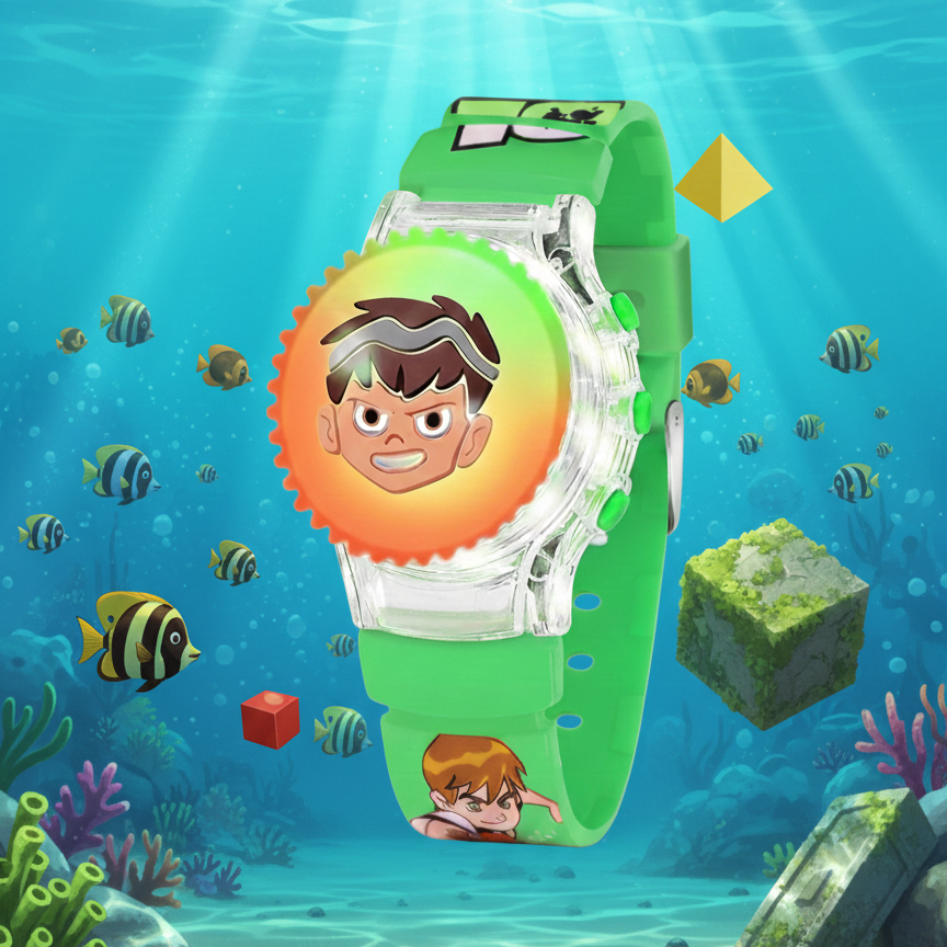 Omni-Glow Kids' Digital Adventure Watch – Multi-Color LED Light-Up Edition ( random colour ) View Gallery - Pakistan