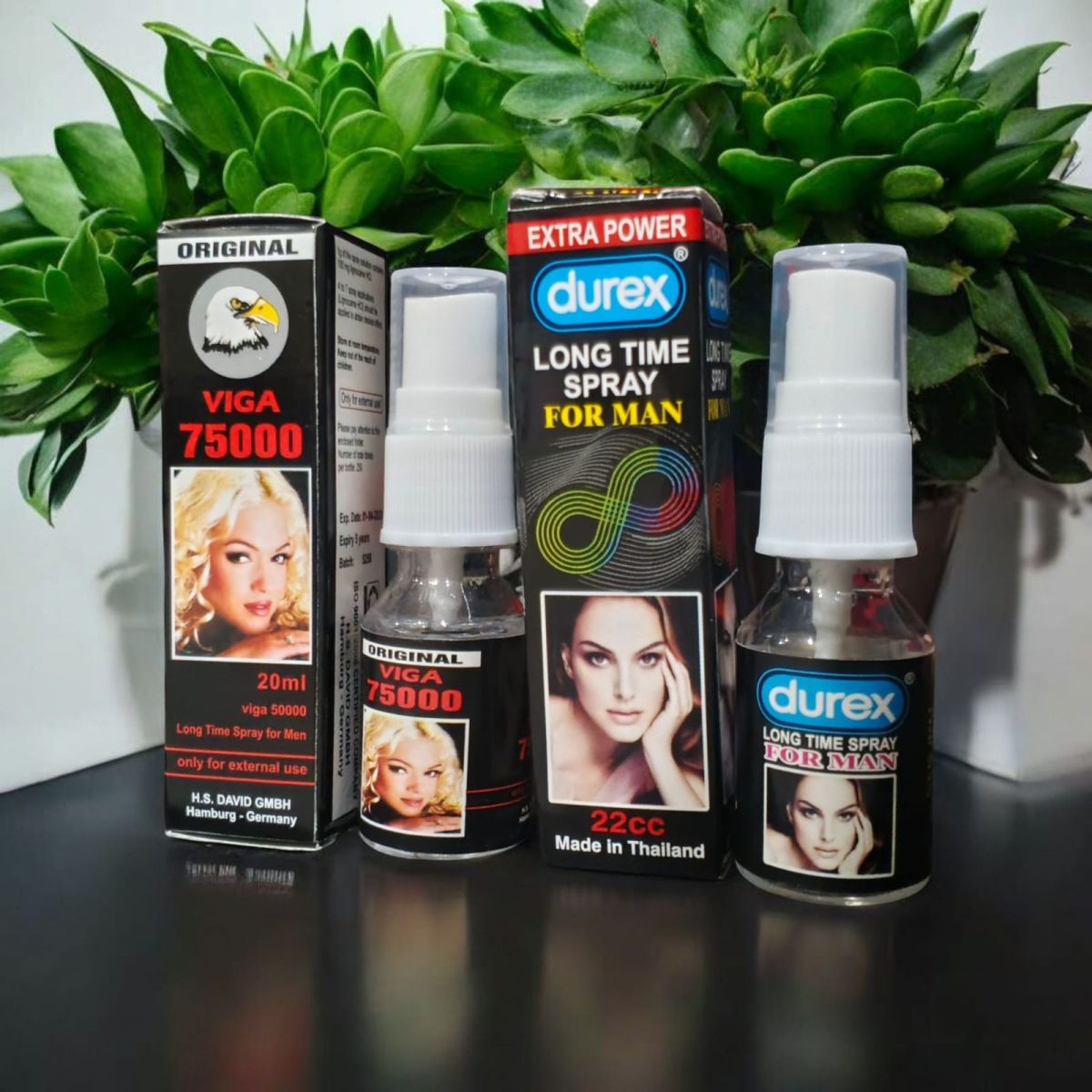 Viga Timing Spray with Free Durex Timing Spray | Long-Lasting Performance Support | Waterproof Liquid Formula | Pack of 2 (45ml)