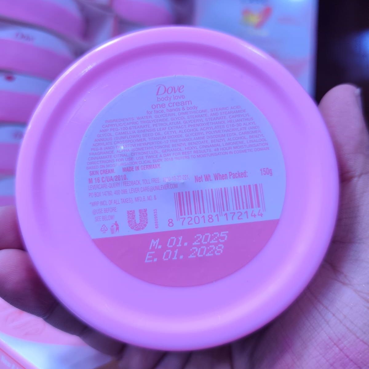 Dove Face Body Cream Providing Gentle Care Durable Quality Comfortable Use Everyday Skin Nourishment Support - 150g View Gallery - Pakistan