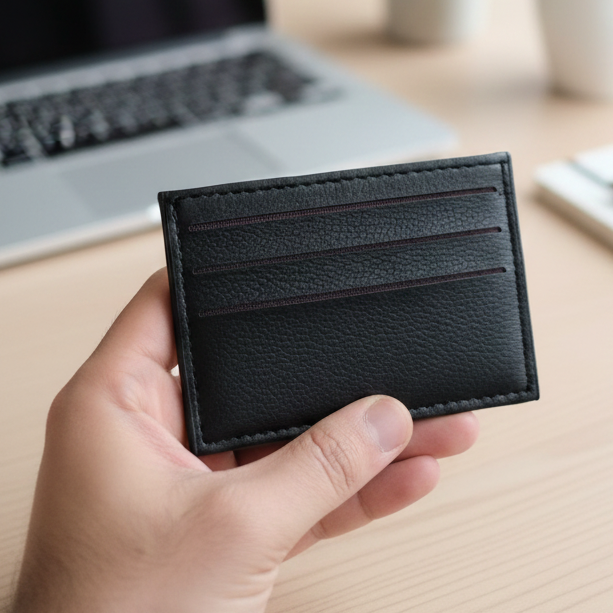 Pu Leather Vip Card Holder Wallet Providing Durable Quality Comfortable Use Practical Organization - Black View Gallery - Pakistan