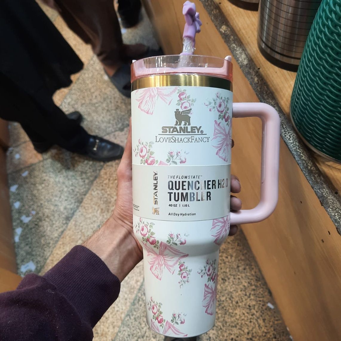 Stanley Pastel Edition Tumbler | Elegant Floral Design | Large Capacity (Random Color) View Gallery - Pakistan