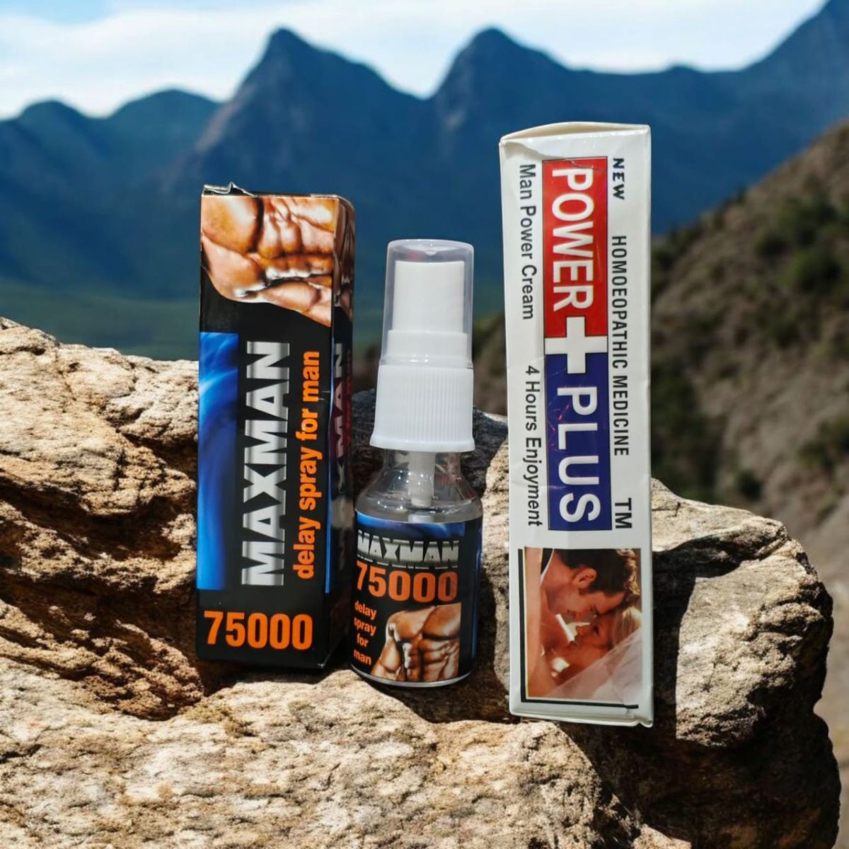 Maxman Timing Spray with Free Power Plus Timing Cream – Long-Lasting Odor Protection 45ml ( pack of 2)