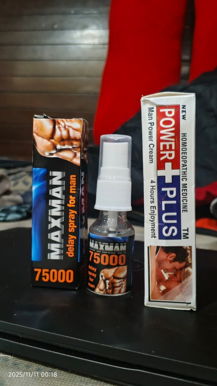 Maxman Timing Spray with Free Power Plus Timing Cream – Long-Lasting Odor Protection 45ml ( pack of 2) View Gallery - Pakistan