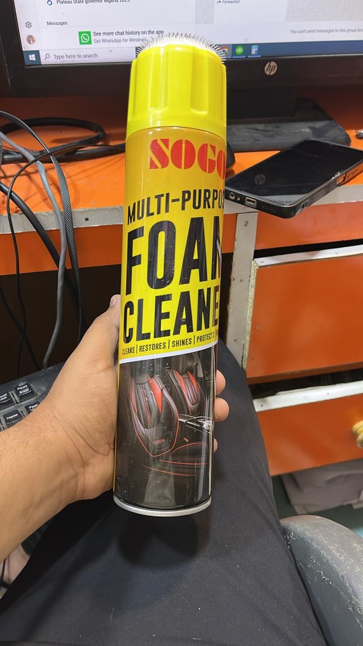 Sogo Multi-Purpose Foam Cleaner (650ml) – High-Performance Deep Cleaning Agent for Automotive Interiors, Home Upholstery, and Multi-Surface Care View Gallery - Pakistan