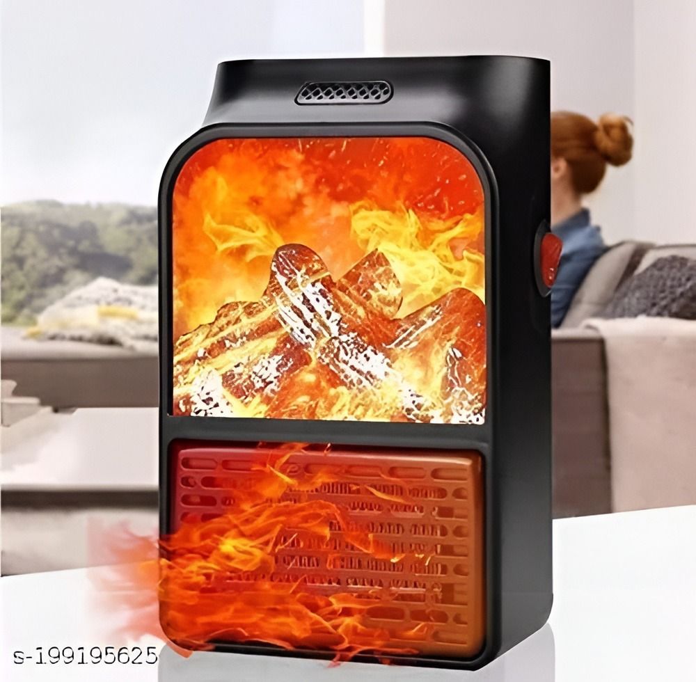 Flame Heater 1000W – Portable Electric Plug-in Room Heater with Flame Effect & Remote Control View Gallery - Pakistan