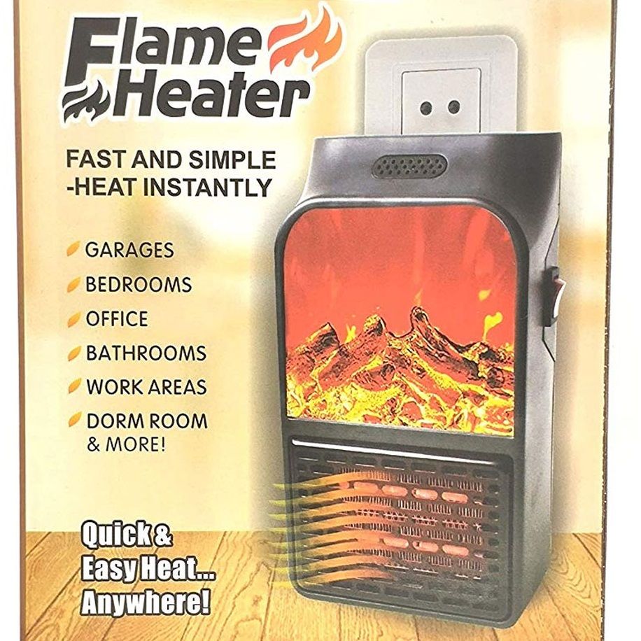 Flame Heater 1000W – Portable Electric Plug-in Room Heater with Flame Effect & Remote Control View Gallery - Pakistan