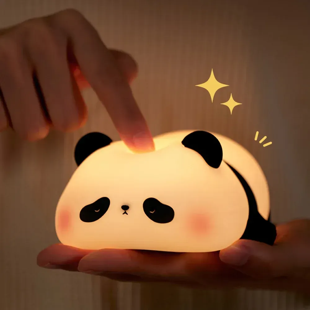 Cute Panda Night Light Silicone Soft Lamp Portable And Child Safe Bedside Light  Reliable Performance And Everyday Lighting Support