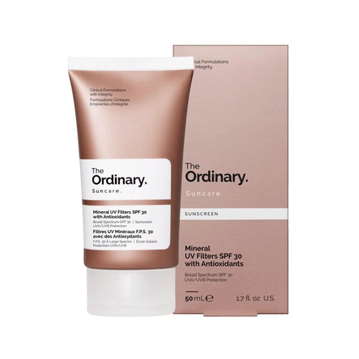 The Ordinary Mineral UV Filters SPF 30 With Antioxidants Providing Gentle Care Everyday Skin Protection Support - 50ML