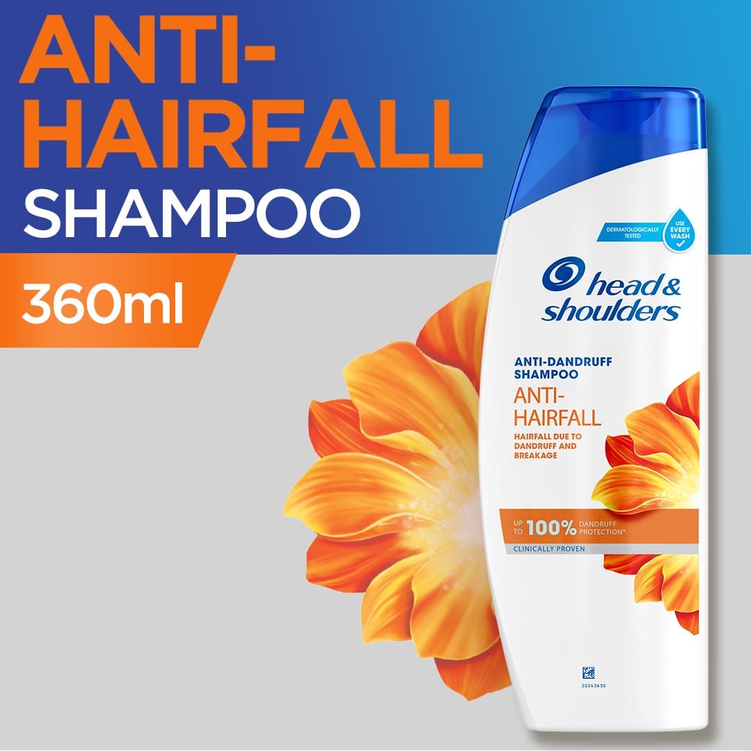 Head And Shoulders Anti Dandruff Shampoo Anti Hairfall Orange Scent Providing Durable Quality Gentle Care - 360ML View Gallery - Pakistan