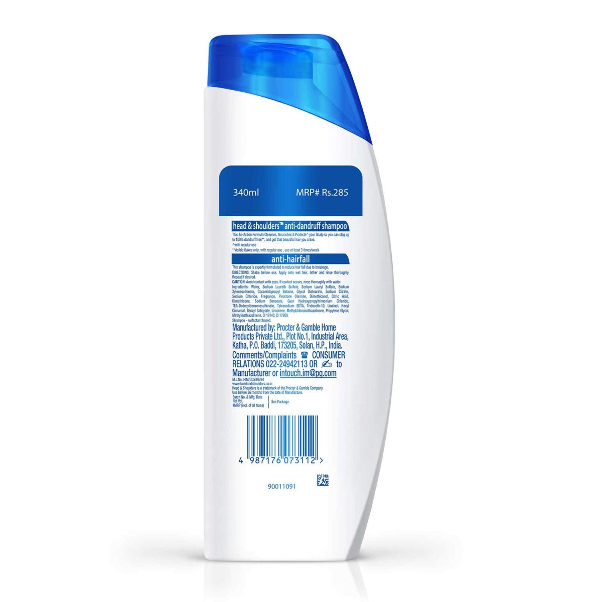 Head And Shoulders Anti Dandruff Shampoo Anti Hairfall Orange Scent Providing Durable Quality Gentle Care - 360ML View Gallery - Pakistan