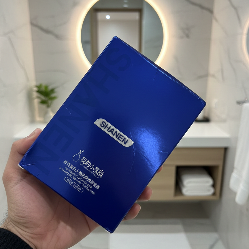 Shanen Fibronectin Facial Masks | Moisturizing &amp; Rejuvenating | Box of 5 | 25 ml Essence Each