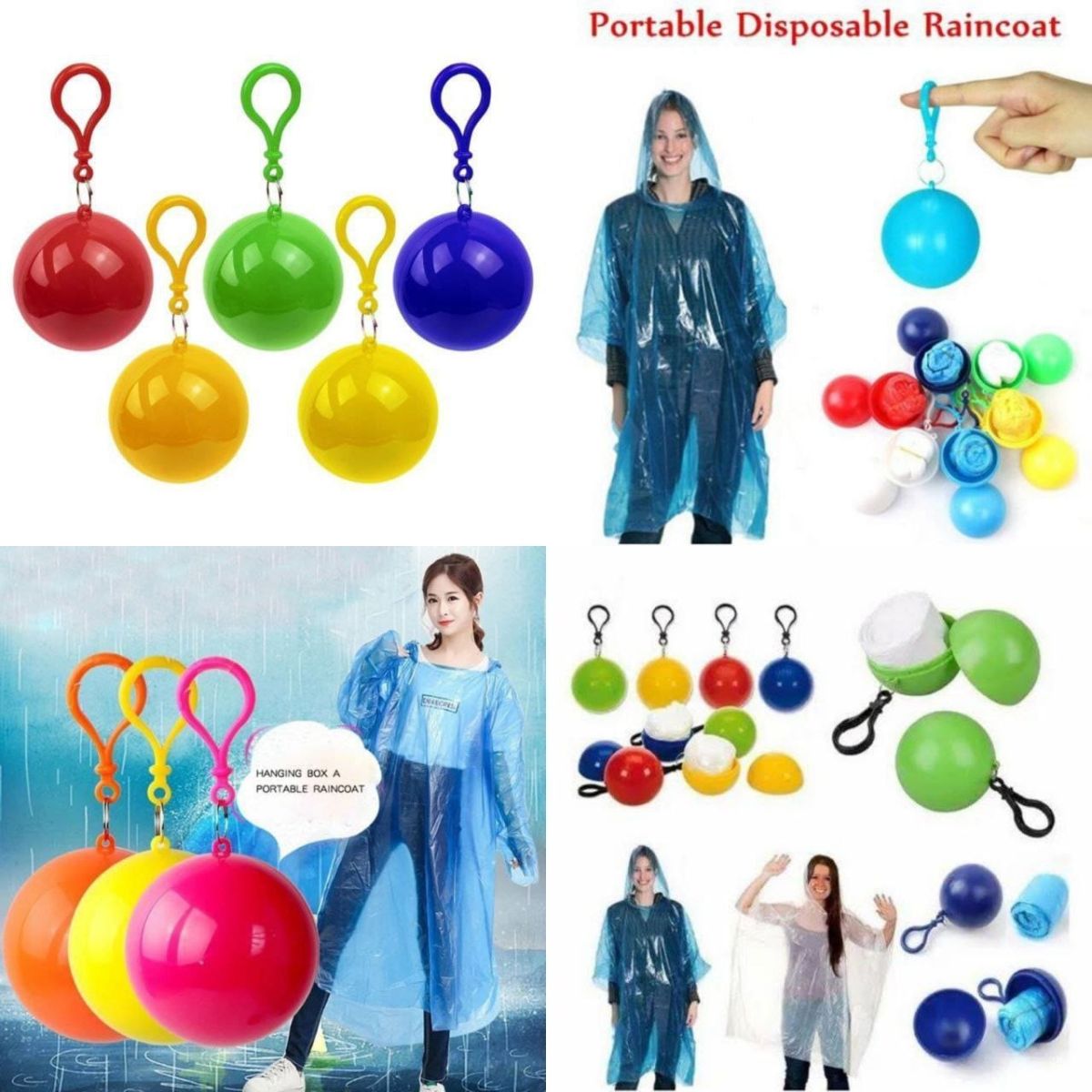 Adult Disposable Emergency Raincoat – Lightweight Waterproof Hooded Rainwear for Hiking, Camping &amp; Outdoor Travel (1 Pc)