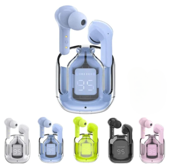 Air 31 Earbuds Wireless Earbuds With Crystal Transparent Case Type C Charging And Bluetooth 5.3 Providing Durable Quality - Random Color View Gallery - Pakistan