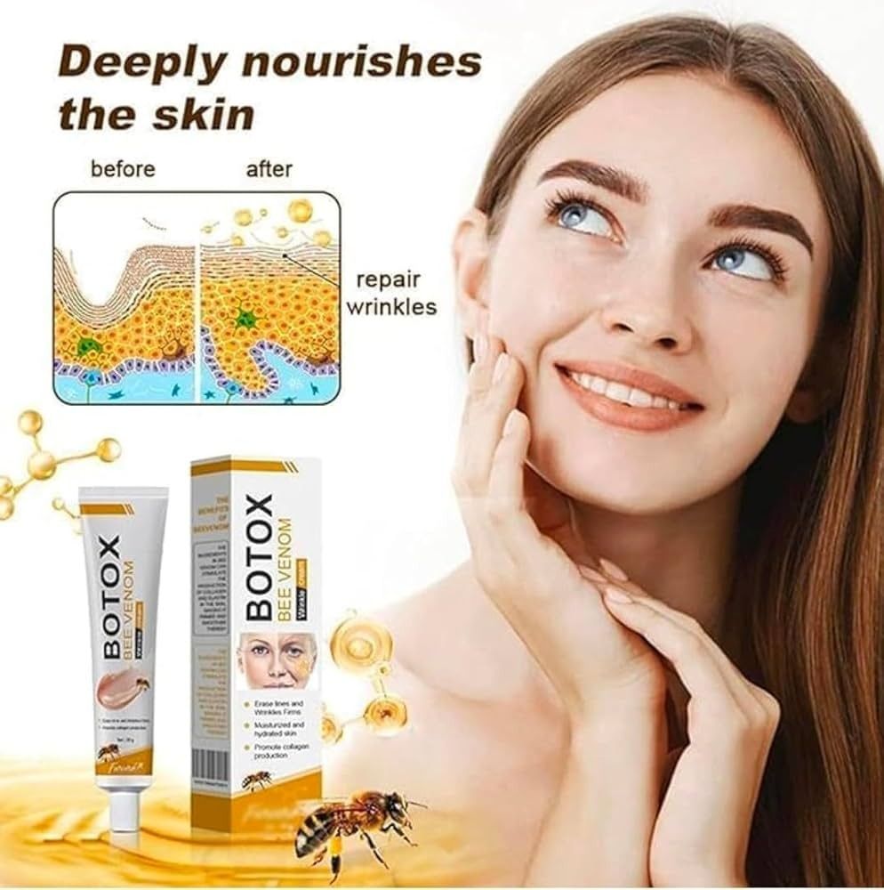 Botox Bee Venom Wrinkle Cream | Anti‑Aging Moisturizer | Collagen Boost | Reduce Wrinkles & Fine Lines 30gm View Gallery - Pakistan
