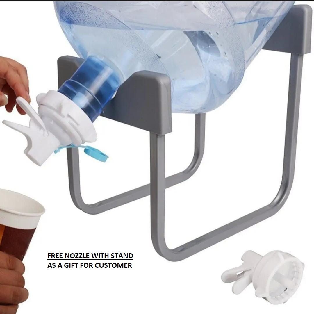 High‑Quality Water Bottle Stand | Metal Rack Dispenser | Durable & Stable Holder for Home & Office | 19 Ltr bottle stand with nozzle View Gallery - Pakistan