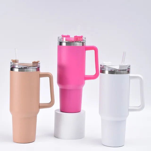 Stanley 40 Oz (1200ML) Stainless Steel Vacuum Insulated Tumbler with Straw –Random Colors | Stanley ( Plain) View Gallery - Pakistan