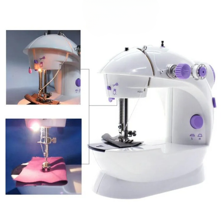 Portable Mini Dual-Speed Electric Sewing Machine with Foot Pedal & Accessory Kit View Gallery - Pakistan