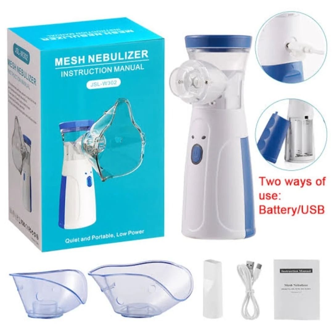 Portable Mesh Nebulizer Quiet Low Power Cell Operated Personal Respiratory Inhaler Providing Reliable Support View Gallery - Pakistan