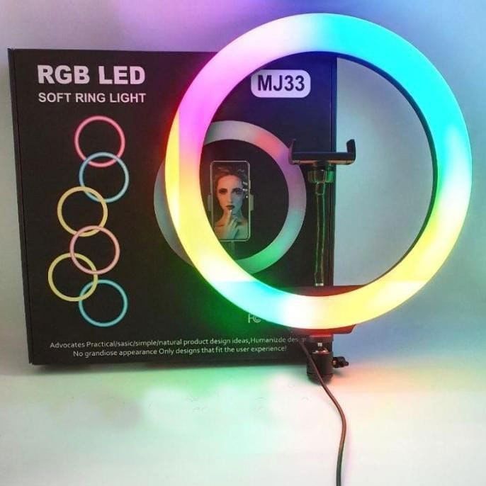 MJ33 RGB LED Soft Ring Light Providing Bright Illumination With Adjustable Colors