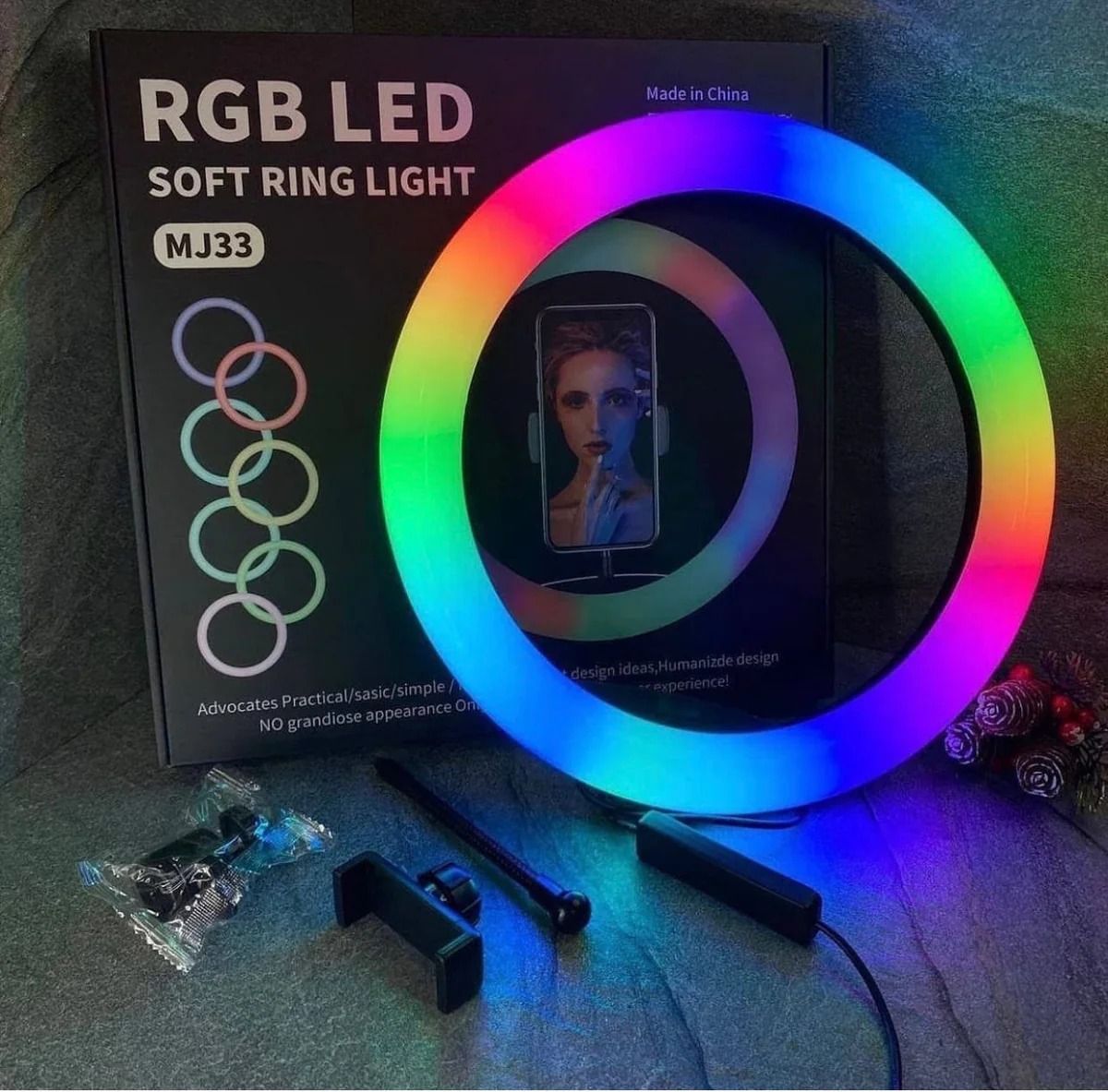 MJ33 RGB LED Soft Ring Light Providing Bright Illumination With Adjustable Colors View Gallery - Pakistan