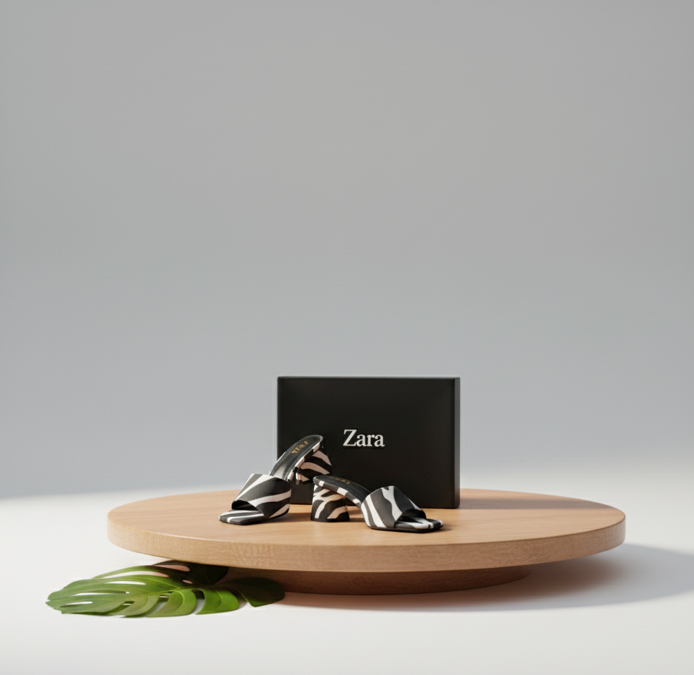 Zebra-Print Block Heel Mules – Essential Chic Collection