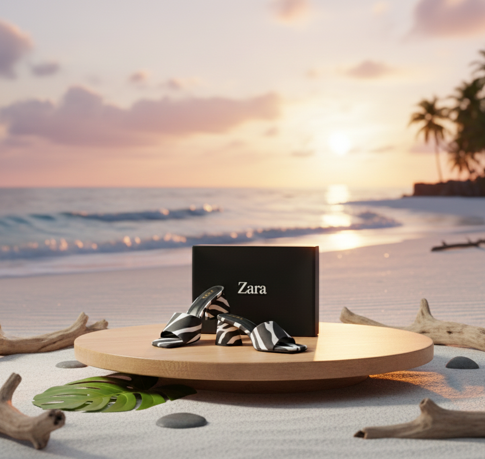 Zebra-Print Block Heel Mules – Essential Chic Collection View Gallery - Pakistan