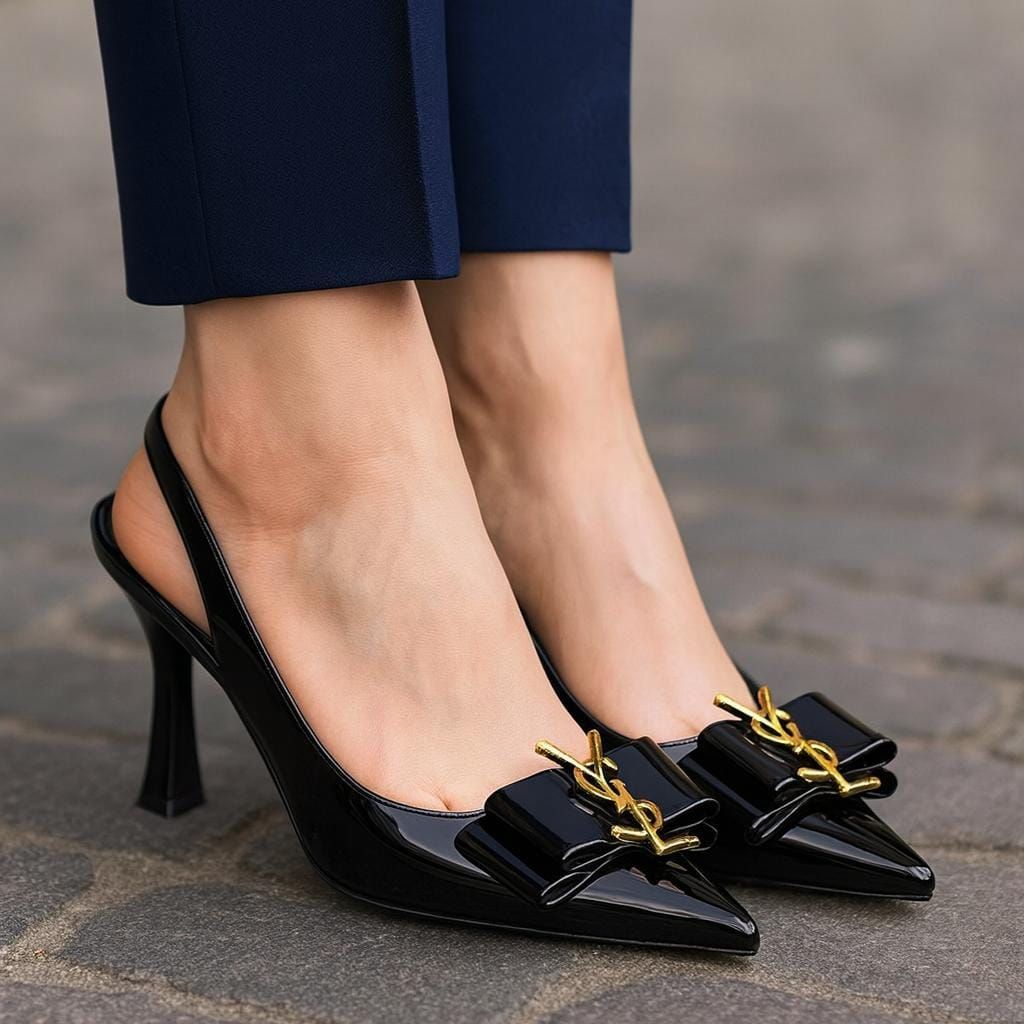 YSL Inspired Slingback Heels Providing Elegant Style With Sophisticated Look Durable Quality Comfortable Wear