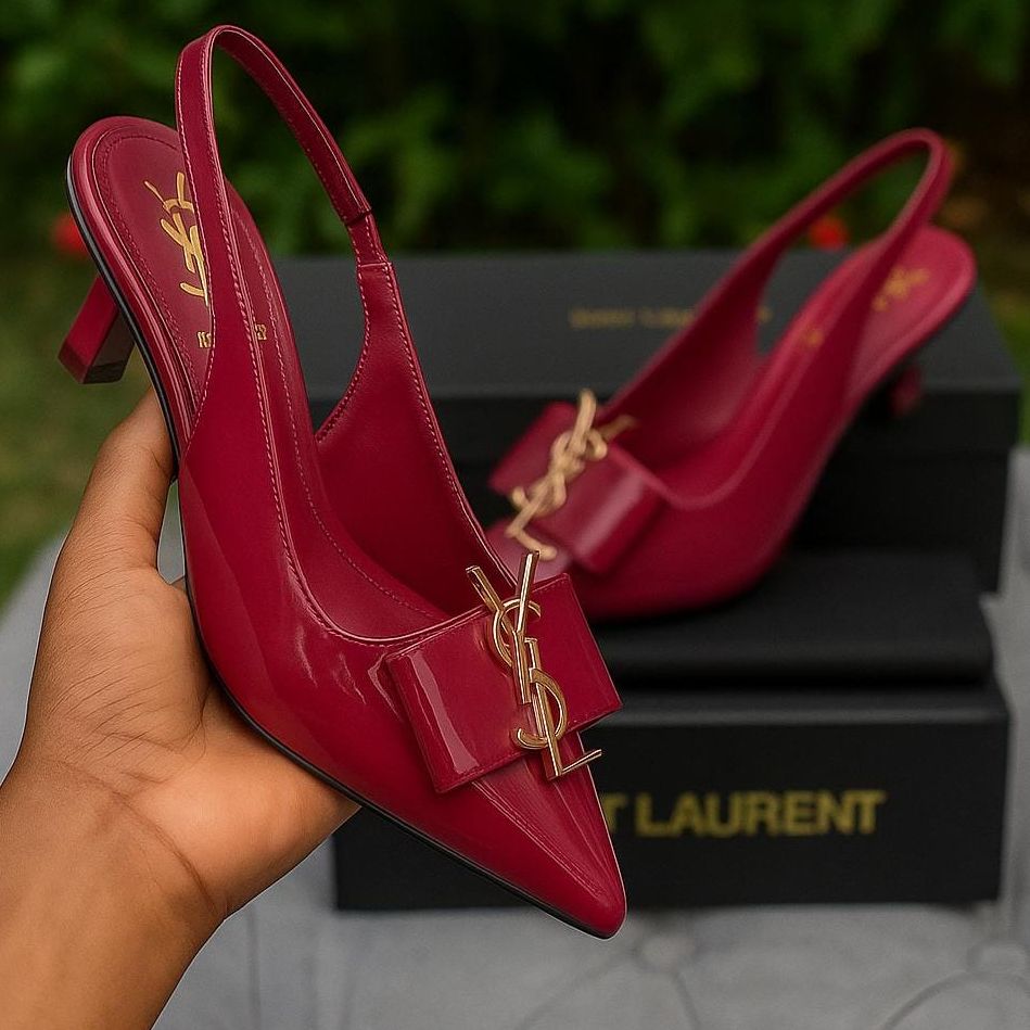 YSL Inspired Slingback Heels Providing Elegant Style With Sophisticated Look Durable Quality Comfortable Wear View Gallery - Pakistan