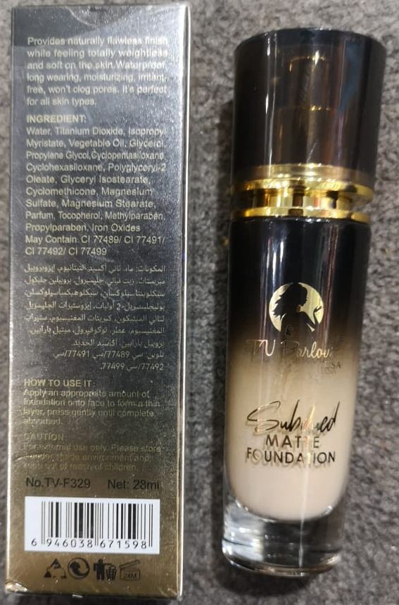TV Parlour Subdued Matte Foundation In The Shade Latte Providing Smooth Coverage - 28ML View Gallery - Pakistan