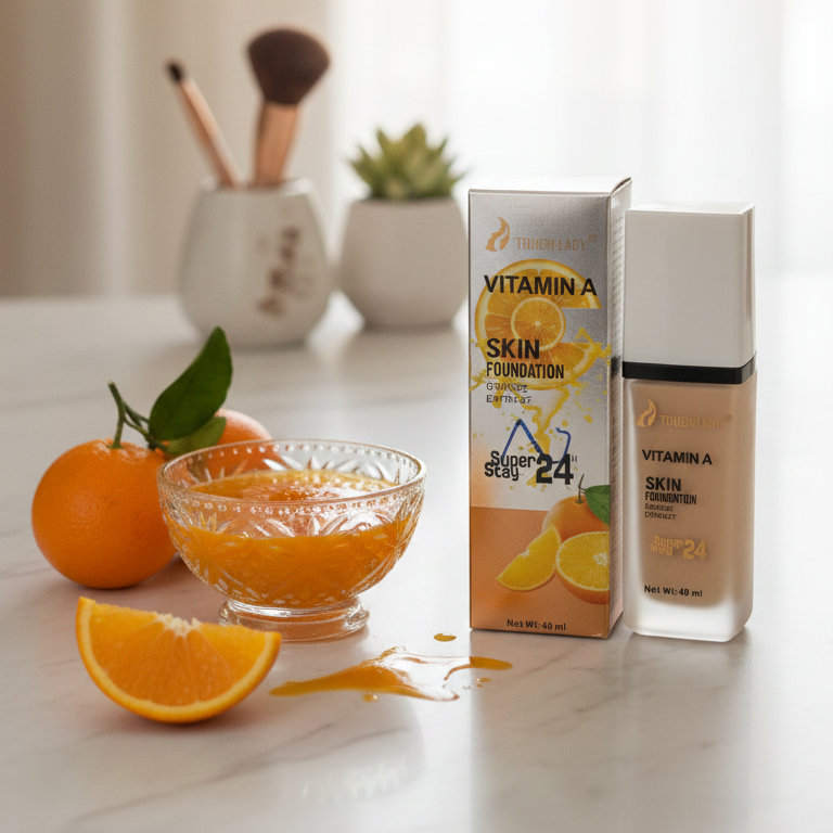 Touch Lady Vitamin A Skin Foundation With Orange Extract Providing Smooth Coverage Nourishing Effect - 40ML View Gallery - Pakistan