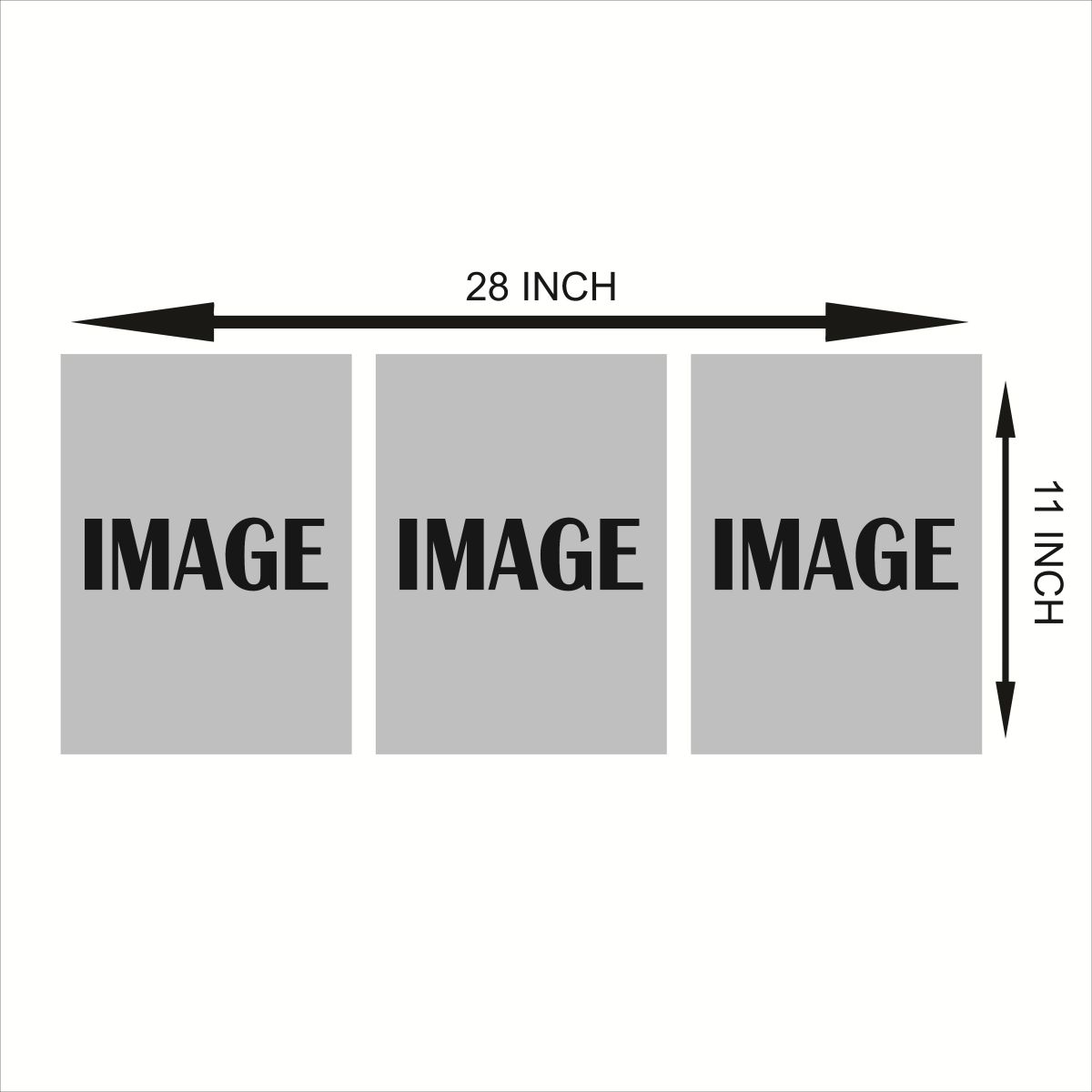 Set of 3 Motivational Wall Art – MDF Wooden Phototile Frames (8x11") with Adhesive Back View Gallery - Pakistan