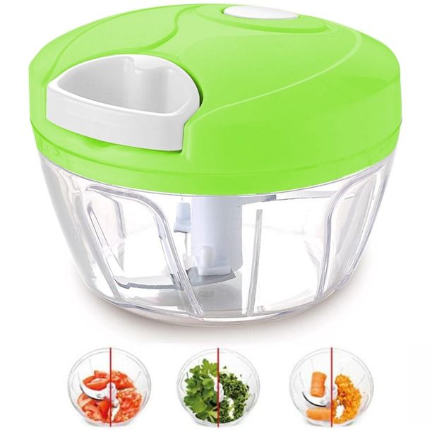 Multi-Function Food Processor - Chopper, Cutter, Grinder, Shredder, Mincer, Mini Garlic Slicer &amp; Slicer for Kitchen (Random Color) View Gallery - Pakistan