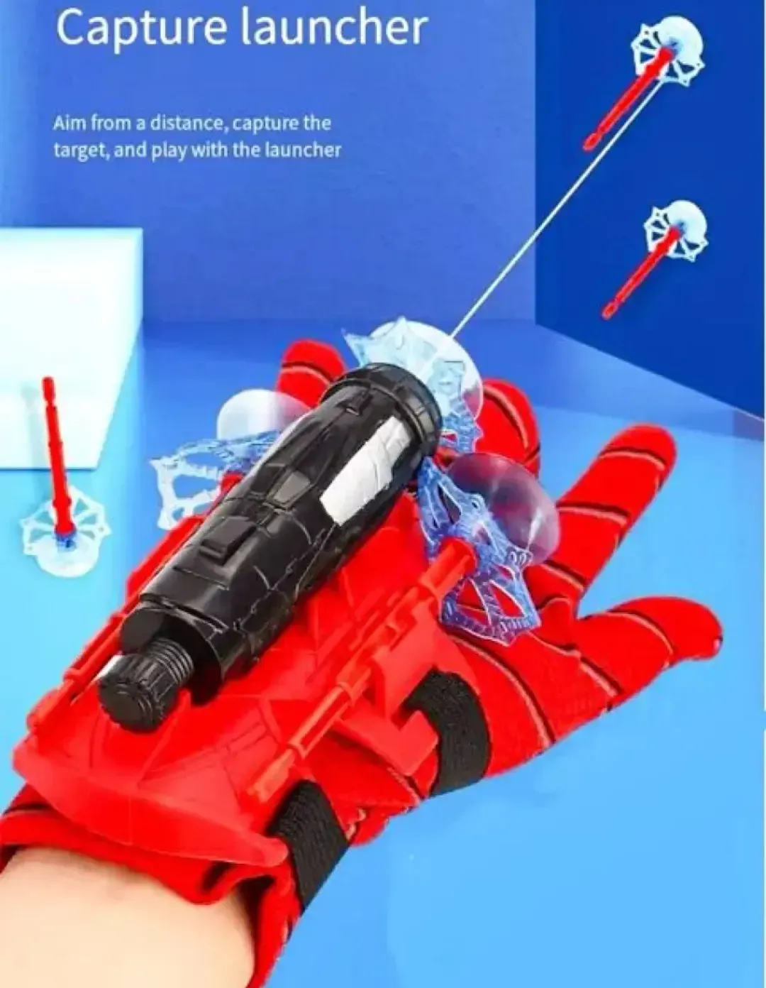 Spiderman Web Dart Shooter | Kids Spider Launcher Toy | With or Without Gloves View Gallery - Pakistan