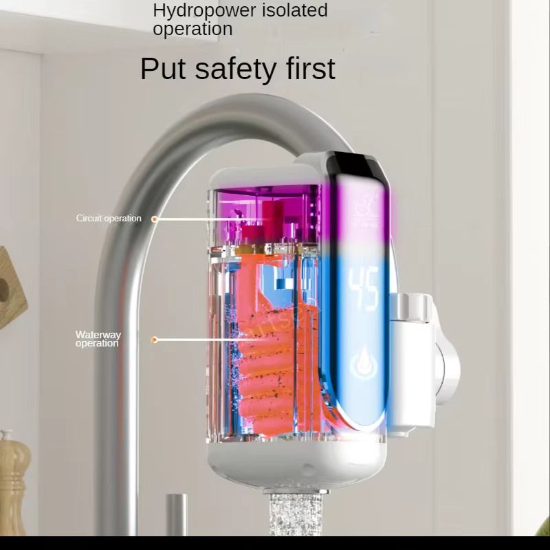 3000W Electric Water Heater Tap Instant Hot Water Faucet Heater Cold Heating Faucet Tankless Instantaneous Water Heater (Random Color) View Gallery - Pakistan