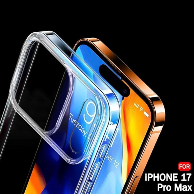 Ultra-Slim 0.2mm TPU Transparent Case for iPhone 17 Pro Max – Crystal Clear Soft Protection View Gallery - Pakistan