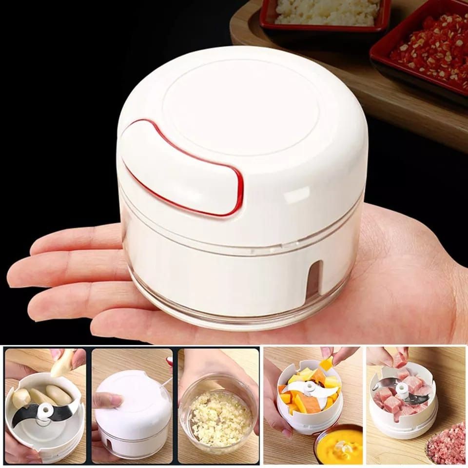 Mini Speedy Chopper | Manual Hand Pull | Garlic Slicer | For Vegetables, Fruits & Meat | High‑Quality Kitchen Tool View Gallery - Pakistan