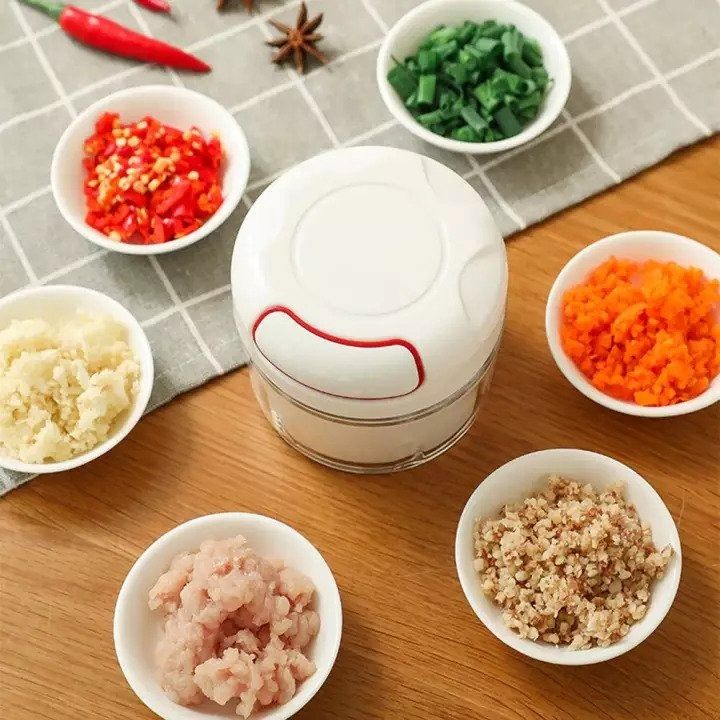 Mini Speedy Chopper | Manual Hand Pull | Garlic Slicer | For Vegetables, Fruits & Meat | High‑Quality Kitchen Tool View Gallery - Pakistan