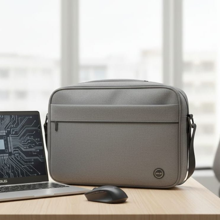 Grey Laptop Shoulder Bag Providing Durable Protection With Comfortable Carry Stylish Design View Gallery - Pakistan