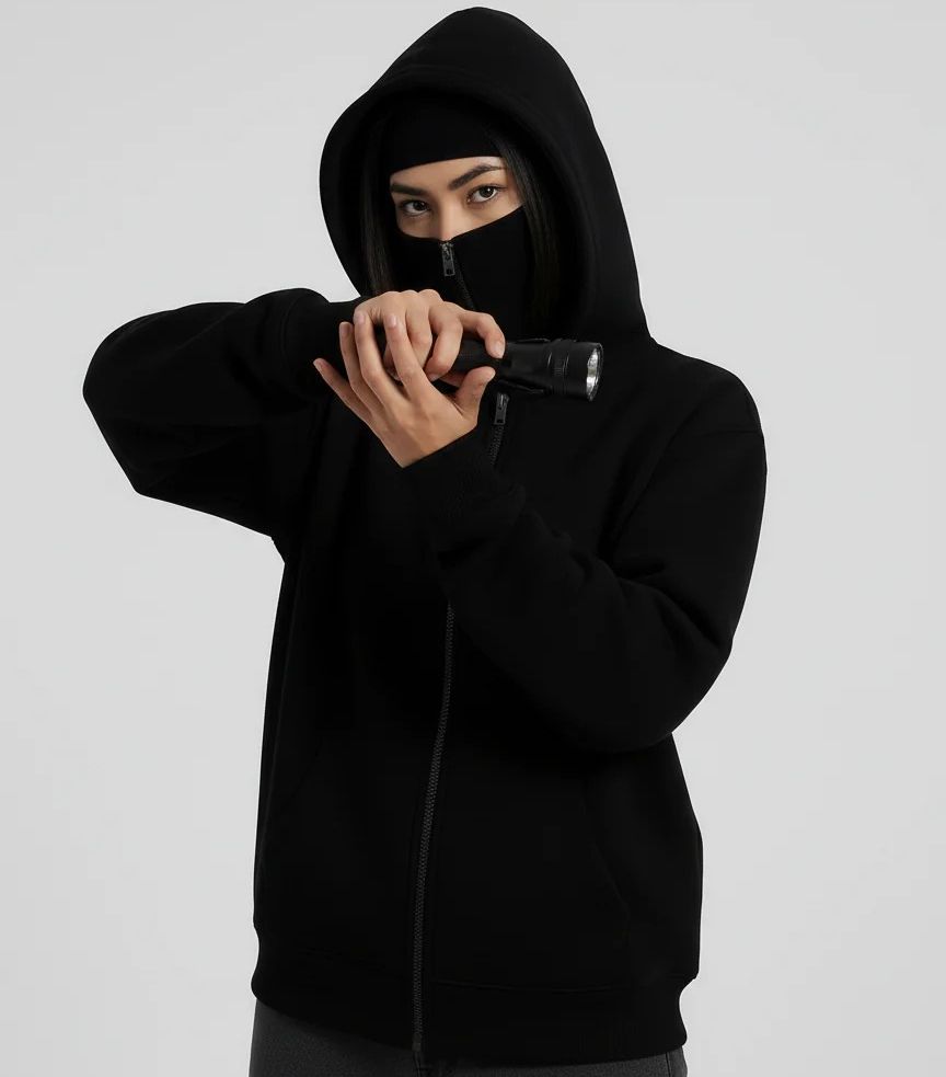 Balaclava Winter Zipper Hoodie Providing Warm Protection With Comfortable Fit Everyday Winter Wear View Gallery - Pakistan