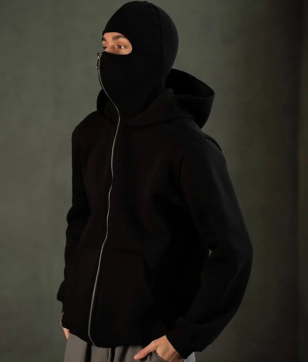 Balaclava Winter Zipper Hoodie Providing Warm Protection With Comfortable Fit Everyday Winter Wear View Gallery - Pakistan